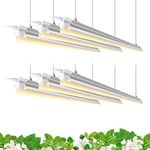 Barrina Grow Light, 252W(6 x 42W, 1400W Equivalent), Full Spectrum, LED Grow Light Strips, T8 Growing Lamp Fixture, Grow Shop Light, with ON/Off Switch, 6 Packs