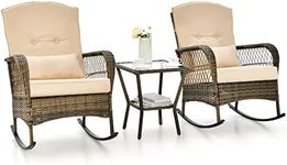 RELAX4LIFE Outdoor Rocking Set, 3PC