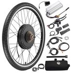 AW Electric Bike Conversion Kit 48V 1000W 26" Rear Wheel Powerful Motor E-Bike Conversion Kit Dual Mode Controller W/LCD Display Twist Throttle PAS Ebike Wheel Kit