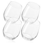 Galvog® Drinking Tumblers Set of 4 390ml | Glass Tumblers Gift Pack | Cocktails, Drinks, Juices