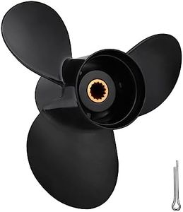 JSPROP OEM Upgrade 10.3x12 Aluminum Boat Propeller Fit BRP Johnson Evinrude OMC Stern Drive 15-35 HP 14 Spline Tooth Parts No.765050 RH