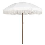 AMMSUN 7ft Patio Umbrella with Frin