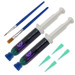 Ouwinway 2-pack UV Curing Green Solder Mask, UV Curing Solder Mask Ink,UV Solder Mask Ink, BGA PCB Solder Resist Ink with Arcing Prevention, Prevent Corrosive Arcing