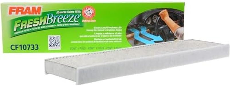 FRAM Fresh Breeze Cabin Air Filter with Arm & Hammer Baking Soda, CF10733 for Select Mini Vehicles , white