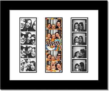 CreativePF- [pbw8x10bk-w] Triple Photo Booth Frame Holds 3-2x6 with White Mat to Display, Cherish and Preserve your Wedding Memories