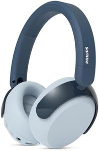 Philips TAK5500RT 5500 Series Noise Cancelling Over Ear Wireless Bluetooth 5.4 Kids Foldable Headphones, 34 Hours ANC Playback, Volume Limited, Audio Sharing, USB-C Cable included
