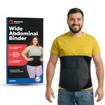 Abdominal Binder Post Surgery Tummy Tuck | Postpartum Belly Band Wrap | Post C Section Belly Binder | Stomach Compression Hernia Belt For Men or Women After Pregnancy Hysterectomy (Black, 4XL (81" to