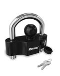 RETRUE Universal Coupler Lock Trailer Locks Ball Hitch Trailer Hitch Lock Adjustable Security Heavy-Duty Steel Fits 1-7/8 Inch, 2 Inch, 2-5/16 Inch Couplers, Black