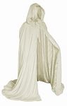 Fenghuavip Stylish Floor Length Winter Bridal Wedding Cloak White Cape (S)