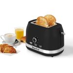 Starfrit 2-Slice Toaster – 7 Adjustable Browning Levels – Removable Tray – 850W - Black