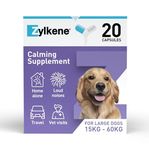 Zylkene Calming Supplements for Large Dogs (15 to 60kg) 450mg | Helps ease Pet Anxiety | Helps Pets cope with short-term challenging situations | Easily administered | 20 capsules