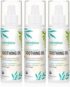 Soothing Baby Oil – Organic, Unscented Oil with Jojoba & Evening Primrose – Gentle for Hair & Dry, Irritated, Itchy Skin – Cruelty-Free Baby Oils for Baby & Kids by Mambino Organics, 3-Pack 5 fl oz