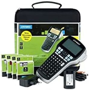 DYMO LabelManager 420P High Performance Rechargeable Portable Label Maker Kit | ABC Keyboard with 4 Rolls of D1 Labels & Carrying Case