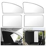 4PCS Foldable Magnetic Car Window Shade - Full Blackout for UV Block&Privacy Protection - Car Window Covers for Sleeping in Car - Universal SUV,Truck,Car Privacy Shades(Titanium Silver-4Pcs)