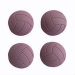 LIVYU LIFE Door Stoppers Wall Protector Size-50mm-Medium (4 PCS) with Strong 3M Adhesive - Shock Absorbent Wall Protectors for Door Knobs - Larger Door Bumper to Protect Every Wall Surface (Purple)