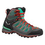 SALEWA Ws Mtn Trainer Lite Mid Gtx, Feld Green/Fluo Coral, 5, FEMALE