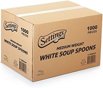Settings 1000 Count White Plastic Spoons– Disposable Cutlery for Parties, Events, Catering, and Takeout disposable Soup Spoons bulk
