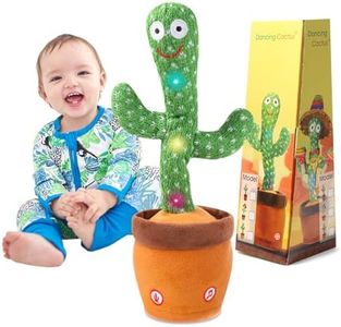 MIAODAM Dancing Cactus, Talking Cactus Baby Toy, Colorful Glowing Repeating Cactus Toy for Baby Toddler, Singing Cactus Toy 120 Pcs Songs Repeats What You Say for Baby Toy Gift Mimicking Toy