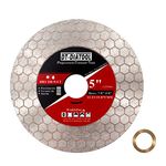 DT-DIATOOL Diamond Saw Blade Tile Cutting Disc 5 Inch for 7/8”- 5/8” Arbor Angle Grinder for Cutting Porcelain Ceramic Marble Artificial Stoneware Edge Grinding