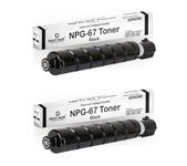 Print Page NPG-67 Toner Cartridge Compatible for Canon Imagerunner Advance C3320 / C3325 / C3330 / C3520 / C3525 / C3530 / IR C3020 / C3226 (NPG-67 - Black) (Set of 2)