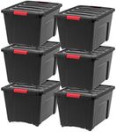 IRIS USA 6 Pack 53 Quart Plastic St