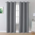 DUALIFE Grey 80 Inch Closet Curtain