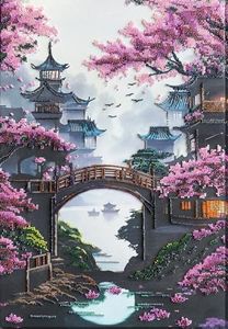 Wizardi Main Bead Embroidery Kit - The Dream of a Journey to The East. Colorful Beads, Beading Needles. DIY Kit. Embroidery for Beginners. Home Decor. AB-905 Abris Art