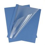 Rayson Thermal Binding Covers, 2mm, 15 Sheet, A4, PVC Clear Front Cover, Blue Back, Pack of 25