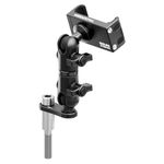 Tackform Black Phone Holder - 20MAXX Spring Cradle | Center Riser Mount - M10 Bolt | Compatible with CAN-AM Spyder F3, RS, ST, RT (Various Years) | Compatible with iPhone, Galaxy, More | 3.5" Arm