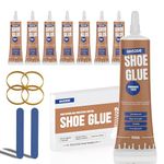 GH1200 10ml x 8 Shoe Glue Repair for Sole Waterproof, Clear Drying & Strong Rubber Boot Repair, Non-Stiff Glue for Shoes Repair, Fixes Sneakers, High Heels, Crocs & More, can Bear Extreme Conditions