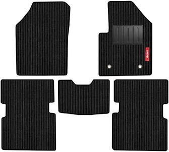 Elegant Cord Black Carpet Custom Fit Car Mats Compatible with Tata Altroz, Polypropylene
