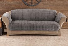SureFit Deluxe Pet Sofa Furniture Cover in Dark Gray