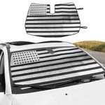 RT-TCZ Windshield Sunshade Sun Shade Heat Shield Window Sun Visor Mat for Jeep Compass 2017 2018 2019 2020 2021 2022 2023 2024,US Flag