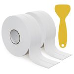 HNNHOME 38mm x 3.2m White Self-Adhesive Bath Sealant Strip, Waterproof Sealing Tape Caulk Strip for Kitchen, Bathroom, Wall Corner, and Sink (White, 2)