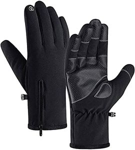 Jeniulet 100% Waterproof Winter Gloves -30℉ Warm Windproof All Fingers Touch Screen Gloves for Men Skiing and Outdoor Work, Black, XX-Large