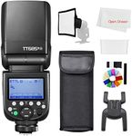 Godox TT685II-N Flash HSS 1/8000S TTL 2.4G GN60 Flash Speedlite Built in Godox X System Receiver, with Flash Diffuser Softbox and Flash Color Filters Compatible for Nikon Cameras