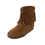 Minnetonka Women's Back-Zip Boot, Dusty Brown, 5 M US