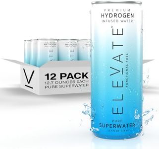 ELEVATE Hydrogen Water (12 pack) Highest Hydrogen Infused Water For Recovery, Energy, Hydration, Focus, and Endurance. 3-5 ppm Molecular Hydrogen Gas, -650 ORP (Oxidation Reduction Potential).