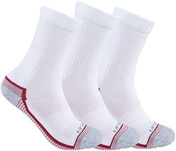 Carhartt Women's Force Midweight 3 Pack Socks, White, M UK