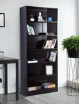 DeckUp Muvo 6-Shelf Engineered Wood Book Shelf and Display Unit (Dark Wenge, Matte Finish)