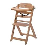 Bebeconfort Timba Evolutive Wooden Highchair, 6 Months - 10 Years, Up to 30 kg, Baby High Chair, Removable Tray, Adjustable Seat & Footrest, 3-point Safety Harness, Natural Wood