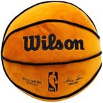 Character World NBA Officially Licensed Wilson Design Ball Round Cushion, Super Soft Orange Basketball Pillow, Perfect For Any Bedroom, on the Sofa 35 x 35cm