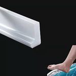 1M Shower Threshold Water Barrier,Wet Room Floor Water Barrier,Bathroom Water Dam,Shower Tray Sealing Strip,Kitchen Sink Bathtub Countertop Retaining Strip, Water Stopper Strip(L Shape, 3cm High)