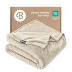 Bare Home Fleece Blanket - Full/Queen - Ultra-Soft Lightweight for Bed, Sofa, and Couch - Luxury Microplush - Cozy Warm Blanket (Full/Queen, Oyster)