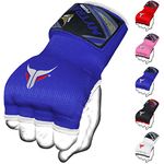 Mytra Fusion Kids Hybrid Boxing Inner Gloves Hand Wraps Gel Padded Punching Boxing MMA Muay Thai inner Gloves (Blue, Junior)