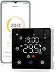 MOES WiFi Smart Thermostat for Gas Boiler Floor Heating - Battery Powered, App Remote Control, Voice Control Compatible with Alexa Google Home, 300-Day Battery Life, No Hub Required - Black