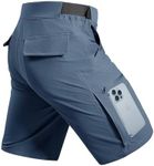FREE SOLDIER Men's Cargo Hiking Shorts with Belt Lightweight Quick Dry Tactical Shorts with Pockets for Casual Work Golf (Sky Blue 38W12L)