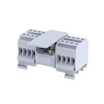 Elmex FDBK 1X8 - Polyamide Distribution block with fingersafe design for 1 incoming (25 sq.mm/64 Amps) and 16 outgoing (4 sq.mm./32 Amps), (Pack of 10)