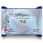 ICF CLX Pet, Puppy, Cat and Dog Wipes - Antibacterial Antiseptic and Antifungal Grooming and Cleaning Wipes for Paw Ear Tushie Face and Bums - 20 Wipes