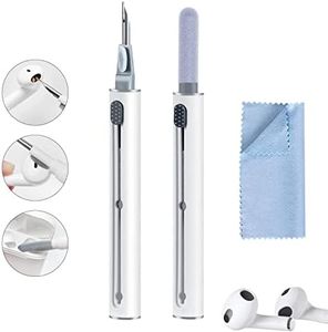 iXTRA 3 in 1 AirPods Pro Cleaner Kit Electronics Cleaning Kit Multi-Function Cleaning Pen with Soft Brush for Bluetooth Earphones iPhone AirPods Case Keyboard Camera Earbud Laptop Screen, White